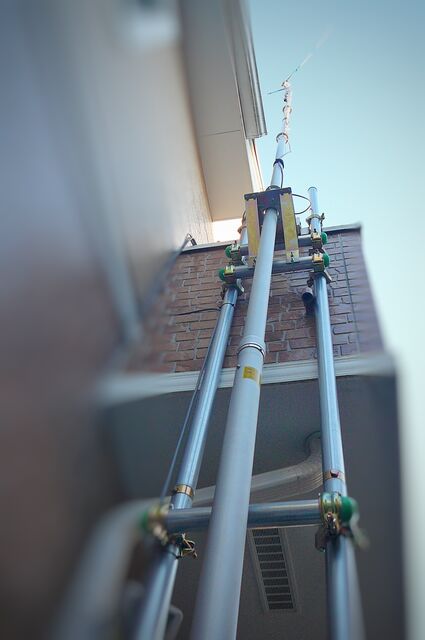 ベランダアンテナ 02 単管パイプ梯子 Deltal Loop Antenna ベランダアンテナ 02 単管パイプ梯子 Deltal Loop Antenna