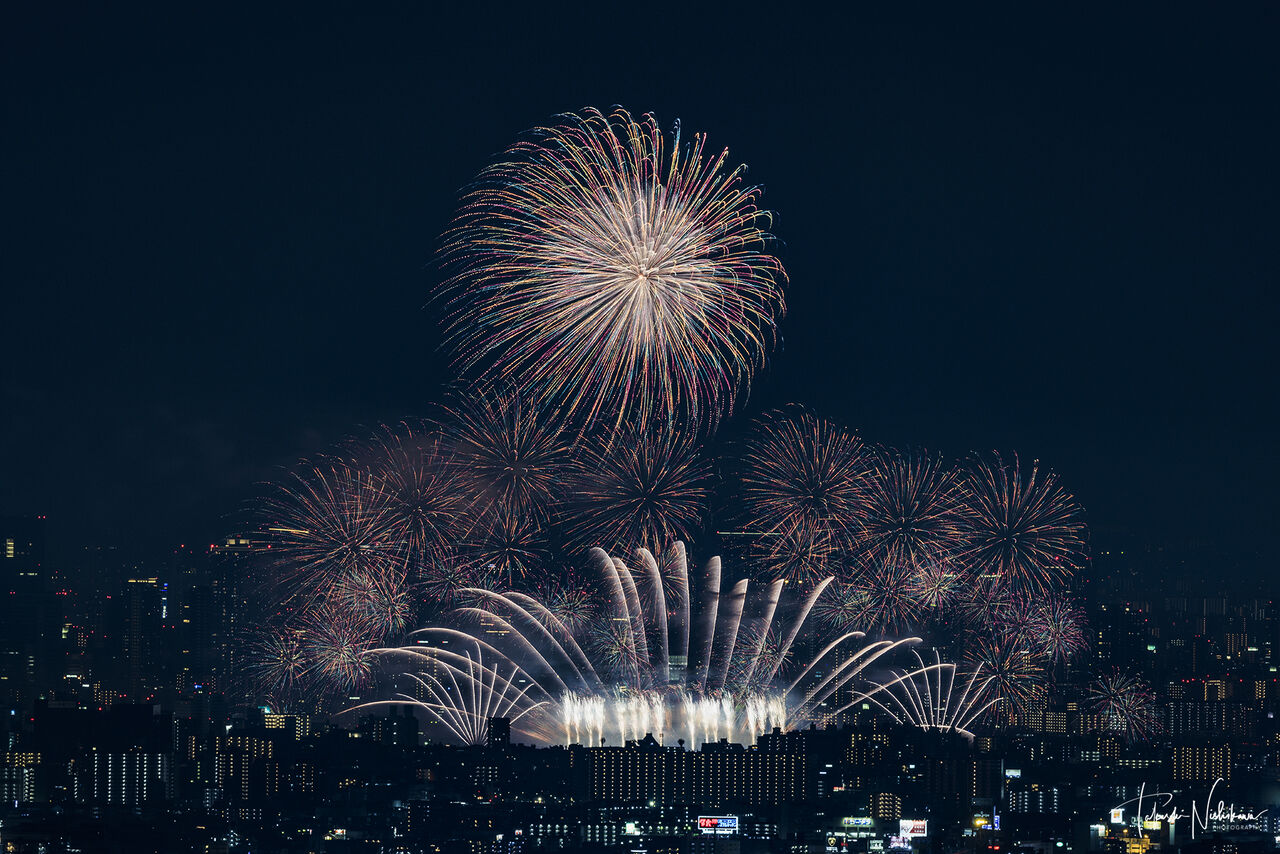 大阪府大阪市の なにわ淀川花火大会 8月3日分。 : 風景写真家・西川