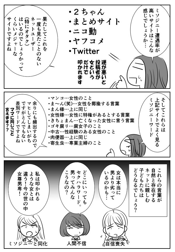 ネットにはミソジニー 女嫌い 女性蔑視など が溢れている 2chコピペ保存道場