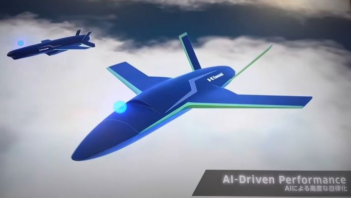 川崎重工、戦闘支援無人機の「コンセプト映像」初公開…次期戦闘機やP1哨戒機など他の有人機との連携目指す！