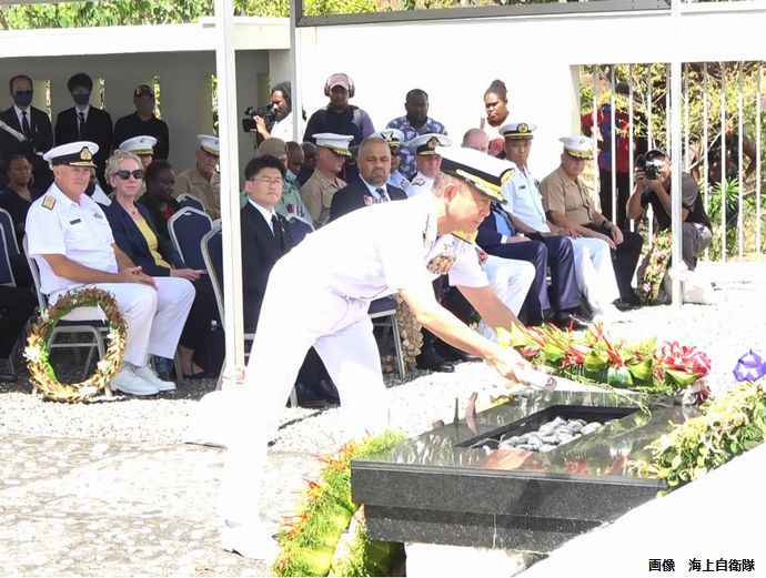 ガダルカナル島の戦い慰霊式典で海上自衛隊員1人が刃物を持った男に襲われ負傷…ソロモン諸島！