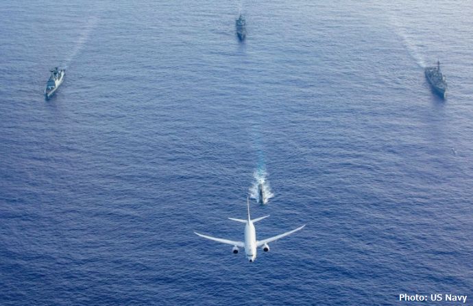グアム島周辺で日米韓の艦艇が共同訓練を実施…海上自衛隊から潜水艦「やえしお」、あさひ型護衛艦「しらぬい」が参加！
