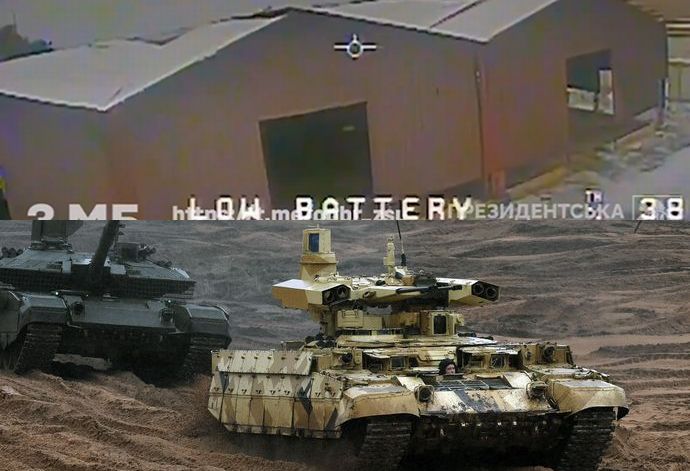 ロシア軍の倉庫に侵入して次々と車両を破壊、戦車支援戦闘車「ターミネーター」も犠牲に…衝撃のドローン攻撃映像を公開！
