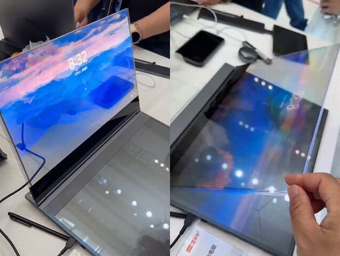 レノボの最新PC、透明ディスプレイにキーボード無し！