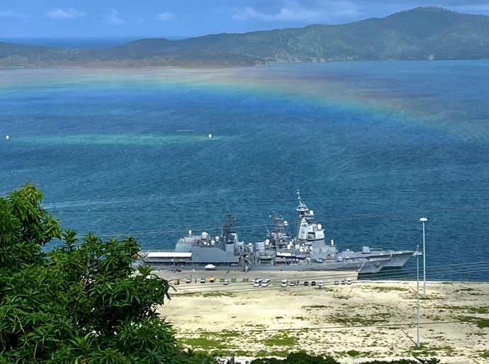 海自外洋練習航海部隊がパプアニューギニアに入港、親善訓練を実施！