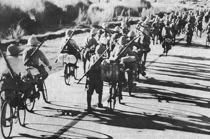 日本軍の電撃作戦に使われたのがチャリって！