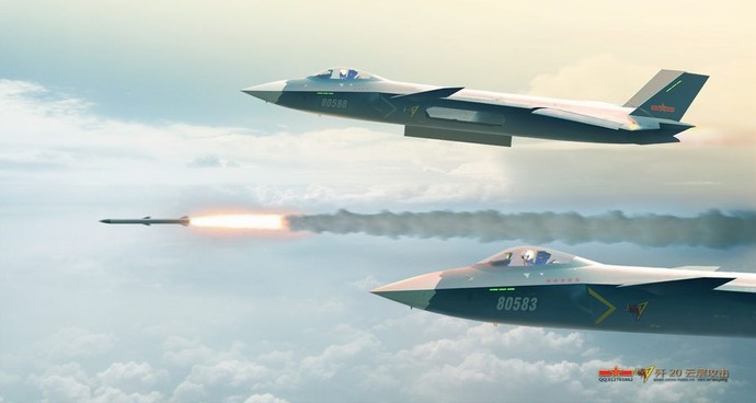 中国空軍は空対空ミサイルPL-15より長射程のPL-17を持ってて、400km先のAWACSや空中給油機を攻撃可能！