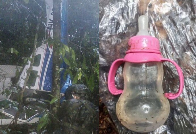 アマゾン密林地帯に墜落した飛行機に乗っていた子供4人を発見…コロンビア軍が2週間以上捜索の末！