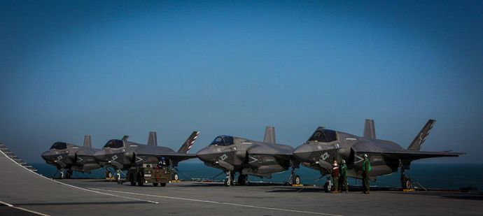 VMFA-211 lands onboard HMS Queen Elizabeth-3