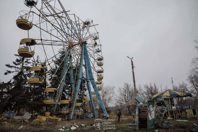 ロシアが破壊したドネツク州の都市コスティャンティニフカの無残な姿！