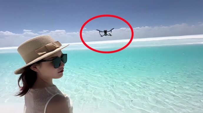 高速で飛んできたドローンが女性の顔面を直撃…事故瞬間の映像が中国上に出回る！
