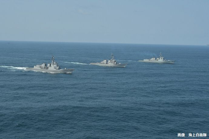 日米韓イージス艦が日本海で弾道ミサイル防衛訓練を共同実施…海自は「あたご」が参加！