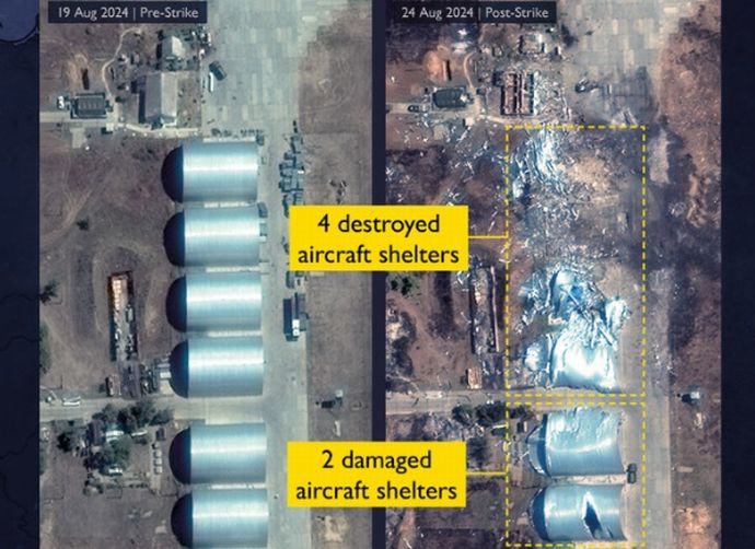 ロシア軍のマリノフカ飛行場が壊滅か、ウクライナ軍の攻撃で航空機のシェルターも吹き飛んだ？！