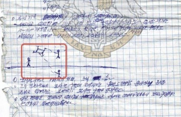 北朝鮮軍の命をかけたドローン対処法メモ…1人がエサ役、2人が一斉射撃！