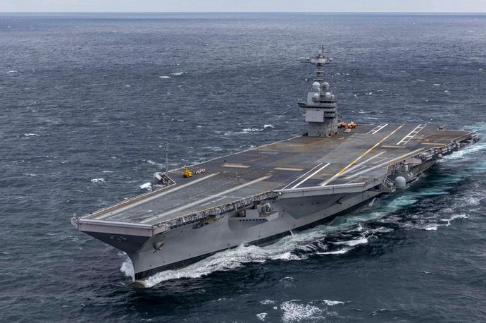 米海軍の最新鋭原子力空母「ジョン・F・ケネディ」が艦艇運用能力の海上試験を無事終了！