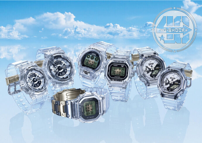 タフネス腕時計「G-SHOCK」にスケルトンが登場、内部部品を見せる新デザイン…価格は2万1450から！