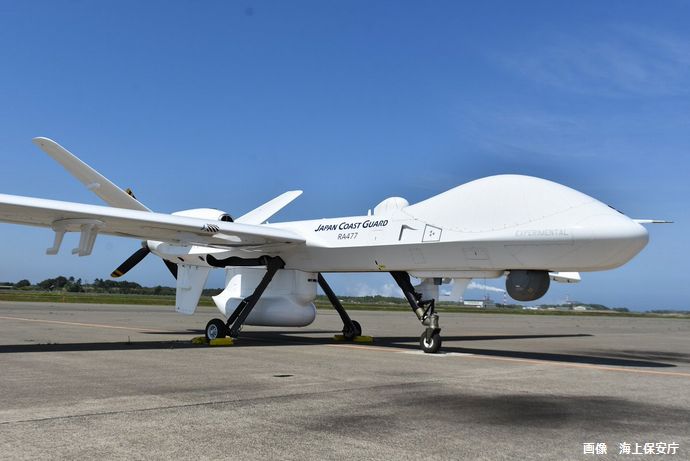 海上保安庁が所有する無人航空機「シーガーディアン」が海自八戸航空基地サマーフェスタで公開！