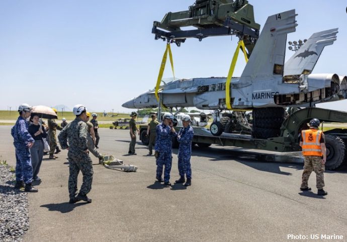 米海兵隊岩国基地で日米英独4ヶ国の合同訓練を実施…重要な消防および救助技術を共有！