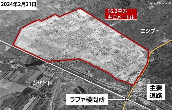 エジプトがガザ境界近くで広大な土地を整備、周囲には壁…その目的は？！