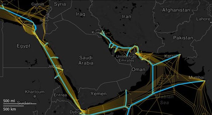 イラン、海底インターネットケーブルを切断すると警告…世界の通信量の17%相当！