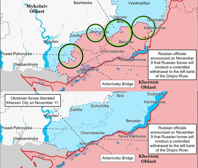 ウクライナ軍、1日で神奈川県を超える約3000平方キロの領土奪還…ドニプロ川西岸に進軍！