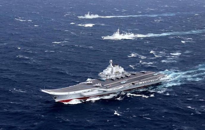 中国海軍の空母「山東」含む艦船3隻が台湾海峡通過し北上！