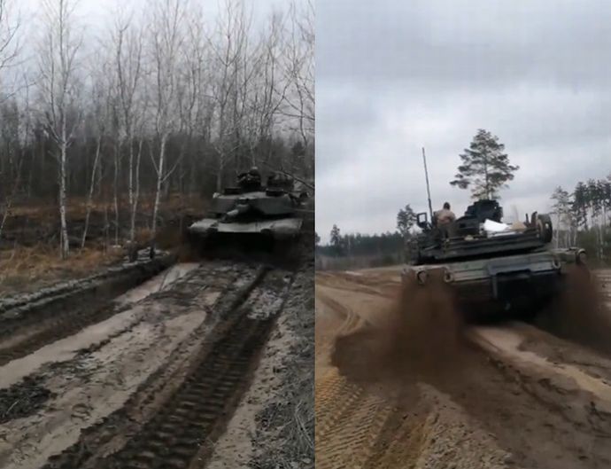 「鋼鉄の獣」ついに姿現す、ウクライナ待望のM1A1戦車「エイブラムス」が到着！