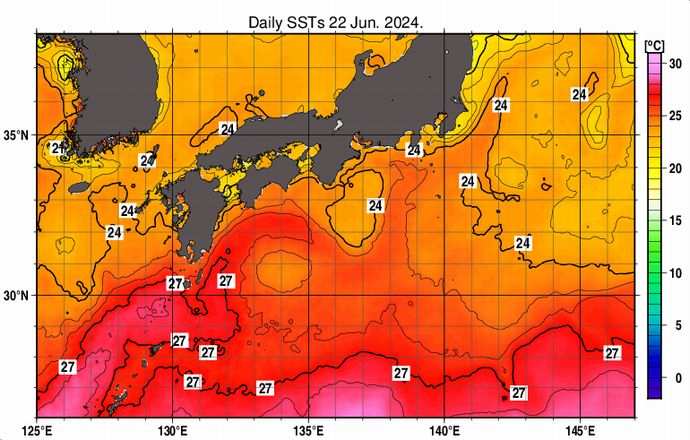 日本を囲む水温30度の海、異変続出…将来は全国が危険地域に！