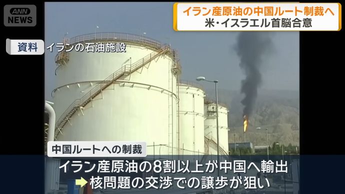 「イランへの経済圧力強化」合意か、米国とイスラエル…中国向けの原油輸出標的を検討！