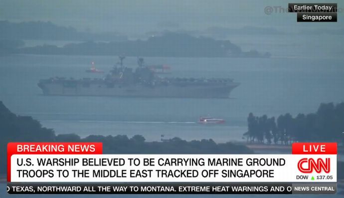 米海軍の強襲揚陸艦「トリポリ」がマラッカ海峡に接近、中東へ向かう海兵隊を輸送か！