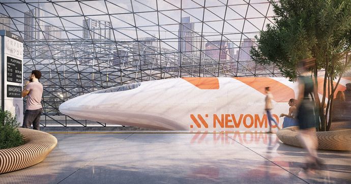 磁力で車輪を浮かして走行する電車「Nevomo」が登場…欧州が注目するいいとこ取りの新技術！