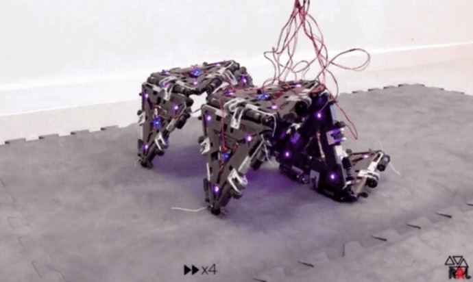 宇宙船の省スペース化に貢献？合体して形を変えるロボット｢Mori3」を開発！