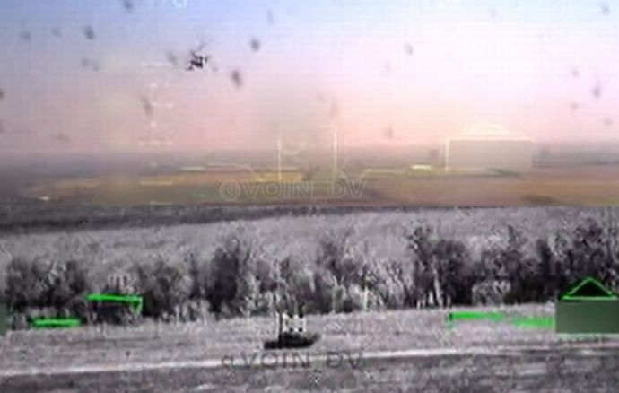 攻撃ヘリコプターKa-52「アリゲーター」Mi-28「ハボック」ペアがウクライナ軍車両を撃破！