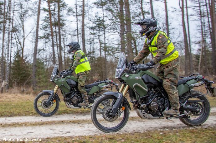 ドイツ連邦軍で新たに採用されたオフロードバイク「ヤマハ テネレXTZ700」！