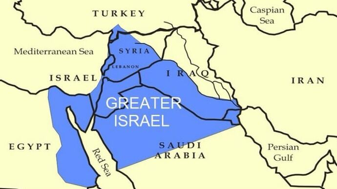 ネタニヤフ総統の考えるイスラエル領土がヤバい…これもうアッシリア第三帝国だろ！