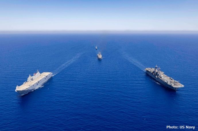 東地中海で米海軍とトルコ海軍の強襲揚陸艦が共同訓練を実施！