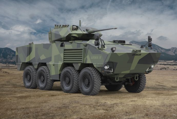 トルコ独自開発の新型8輪装甲車「ARMA II」を発表…最大120mmクラスの大口径砲を搭載可能！