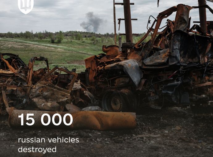 ロシア軍に痛撃？「1万5000台以上」トラックや燃料タンク車など撃破…ウクライナ国防省発表！