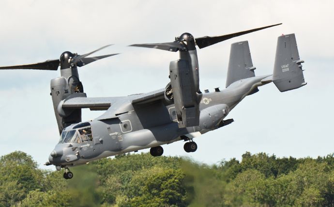 横田基地のCV-22Bオスプレイ3機、嘉手納基地が飛来…目的は不明！