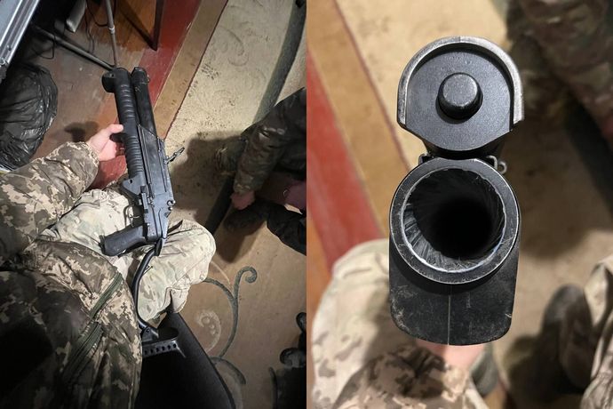 ウクライナ軍に鹵獲されたポンプアクション式グレラン…モデルガン出たら欲しいなぁ！