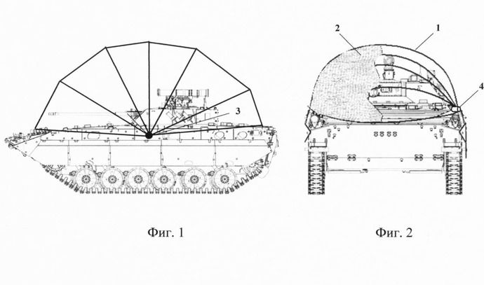 ロシア、装甲車両に搭載するよう設計されたドローン防護構造の特許申請！