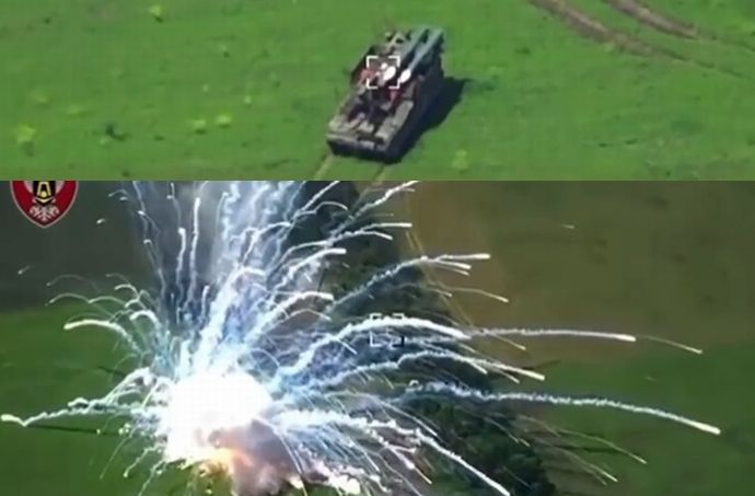 ウクライナ軍の砲兵射撃で撃破されるロシア軍のブーク対空ミサイルシステム！