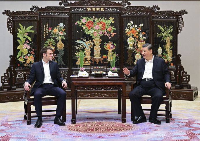 マクロン仏大統領「米と立場同じ」…台湾巡り現状支持！