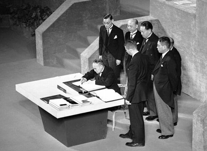 在日本中国大使館、サンフランシスコ講和条約「不法かつ無効」と主張！