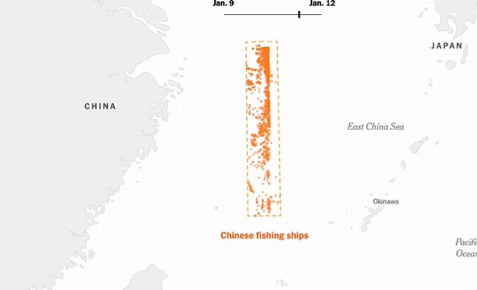 中国漁船数千隻が東シナ海に466kmの「海上の壁」を形成…台湾封鎖のため？！
