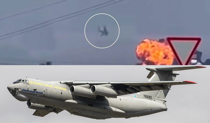 ロシア軍のIl-76輸送機が墜落、搭乗のウクライナ人捕虜65人含む全員死亡…ミサイルで撃墜の見方も！
