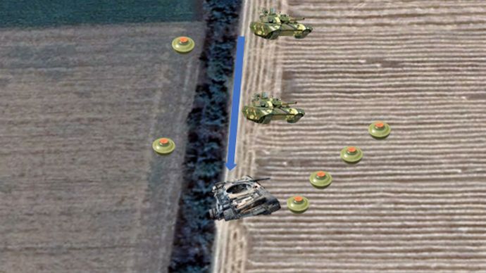 ウクライナ軍機械化縦隊への対抗策として地雷原を設置する場合のロシア軍ガイドラインマニュアル！
