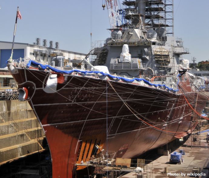 米海軍戦闘艦を日本の民間造船所で定期整備へ…将来は共同で戦闘艦製造も期待！