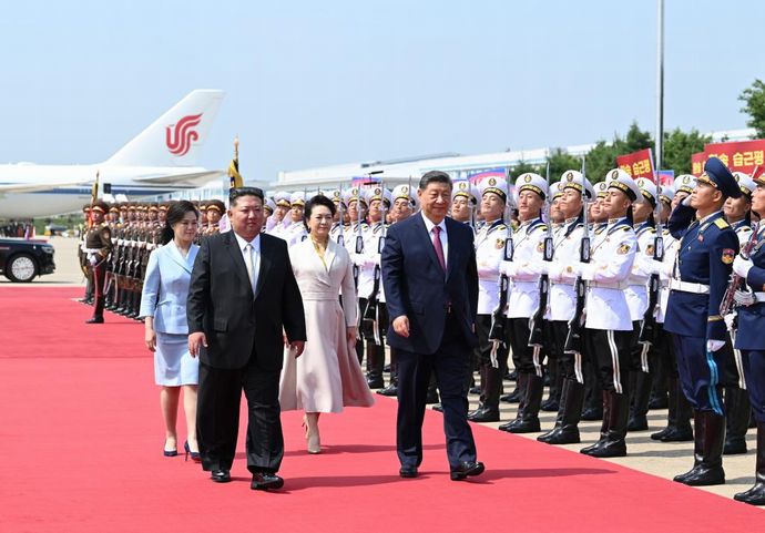 習近平氏、対日米で金正恩氏と結束…「覇権主義」と「軍国主義の復活」への反対を表明！