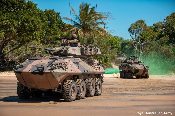 オーストラリア陸軍のASLAV-25装輪装甲車が実戦走行能力テストを実施！